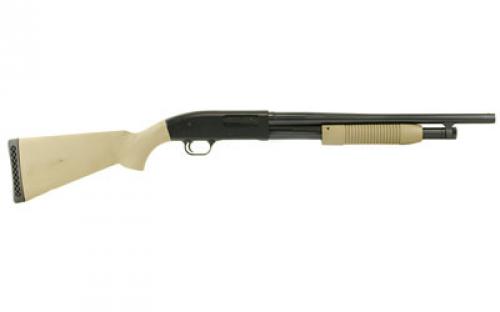 Mossberg 88 Maverick, Pump Action Shotgun, 12 Gauge, 3" Chamber, 18.5" Barrel, Cylinder Bore, Blued Finish with Flat Dark Earth Synthetic Stock, Bead Sight, 5 Round 31022