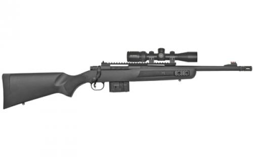 Mossberg MVP, Bolt Action, 762NATO, 16.25 Barrel, 1:10 Twist, Matte Blued Finish, Black Synthetic Stock, Vortex Optics Scout 2-7X Scope, 10Rd, Ghost Ring Sight, 11 Forward Mounted Picatinny Rail 27793