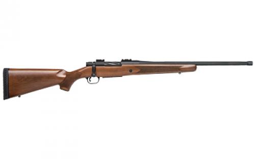 Mossberg Patriot Bolt Action Rifle, 450 Bushmaster, 20 Fluted And Threaded Barrel, Matte Blued Finish, Walnut Stock, Adjustable Trigger, Weaver Style Base, 1 Mag, 3Rd 28043