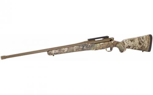 Mossberg Patriot, Predator, Bolt Action Rifle, 243 WIN, 22" Threaded Fluted Barrel, Matte Finish, Brown, Synthetic Stock, Strata Camo, Right Hand, 1 Magazine, 4 Rounds, Adjustable Trigger 28044