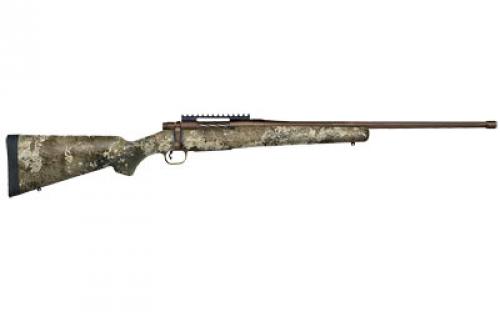 Mossberg Patriot, Predator, Bolt, 308 Win, 22, Brown, Strata Camo, Right Hand, 1 Mag, Fluted/Threaded, 4Rd, Adjustable Trigger 28045