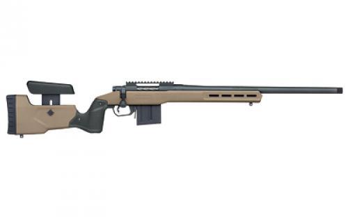 Mossberg Patriot LR Tactical, Bolt Action, 6.5 Creedmoor, 22 Threaded Barrel, Matte Blued Finish, Flat Dark Earth Stock, 5/8-24 Threading, 10 Rounds 28147