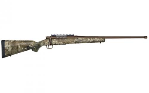 Mossberg Patriot, Predator, Bolt Action, 7mm PRC, 24 Fluted and Threaded Barrel, Spiral Fluted Bolt, Brown Finish, Synthetic Strata Camo Stock, 3 Rounds, Adjustable Trigger, Picatinny Rail, Oversized Bolt Handle, Box Magazine 28171