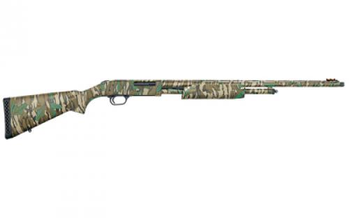 Mossberg 500 Turkey, Optic Ready, Pump Action, 410 Bore, 3 Chamber, 24 Vent Rib Barrel, Full Fixed Choke, Mossy Oak Greenleaf Finish, Synthetic Stock, Receiver Milled for Shield RMSc-Pattern Micro Dot Sights, Fiber Optic Front Sight, 5 Rounds 50107