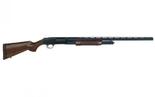 Mossberg 500, Retrograde, Pump Action, 12 Gauge, 3 Chamber, 28 Vent Ribbed Barrel, Matte Blue Finish, Walnut Stock and Forend, Dual Bead Sights, 5 Rounds 50430