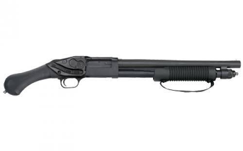 Mossberg 590 Shockwave, 12 Gauge, 14 Barrel, Matte Blued Finish, Synthetic, 3 Chamber, Cylinder Bore Choke, 5Rd, Bead Sight, Crimson Trace Laser Saddle, Non-NFA Firearm Due to 26.5 Overall Length 50638