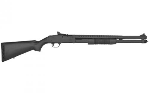 Mossberg 590, Persuader, Pump Action, 12 Gauge, 3 Chamber, 20 Cylinder Barrel, Blue Finish, Synthetic Stock, Includes Heat Shield, 8Rd, Ghost Ring Sight 50693