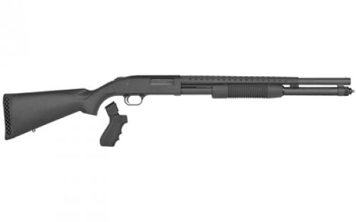 Mossberg 590, Persuader, Pump Action, 12 Gauge, 3 Chamber, 20 Cylinder Barrel, Blue Finish, Fixed Synthetic Stock, Includes Heat Shield and Pistol Grip Kit, 8Rd, Bead Sight 50694