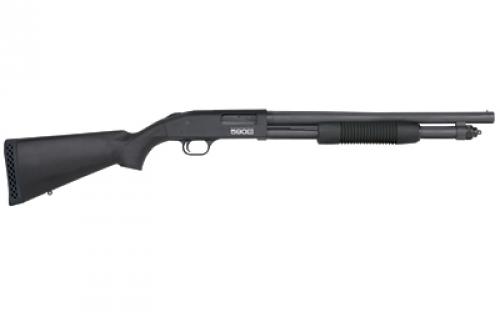 Mossberg 590S, Optic Ready, Pump Action, 12 Gauge, 3 Chamber, 18.5 Barrel, Matte Blued Finish, Synthetic Stock, Bead Sight, Receiver Milled for Shield RMSc Pattern Micro Dot Sights, 9 Rounds, Cycles 1.75, 2.75, or 3 51605