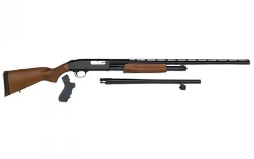 Mossberg 500 Combo, Pump Action, 12 Gauge, 3 Chamber, 28 Vent Rib Barrel, AccuChoke, Blue Finish, Wood Stock, Bead Sight, 5Rd, w/18.5 Cylinder Barrel, w/Pistol Grip 54169