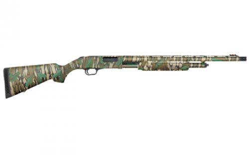 Mossberg 500 Turkey, Optic Ready, Pump Action, 20 Gauge, 3 Chamber, 22 Vent Rib Barrel, Mossy Oak Greenleaf Finish, Synthetic Stock, Receiver Milled for Shield RMSc-Pattern Micro Dot Sights, Fiber Optic Front Sight, 5 Rounds 54337