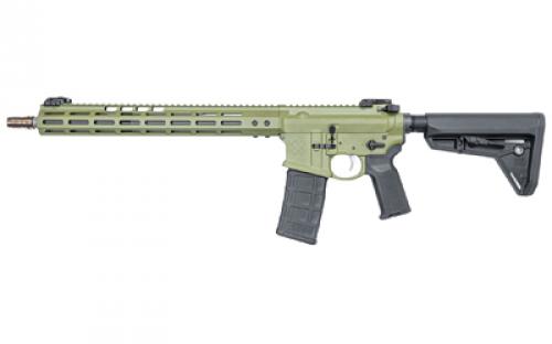 Noveske Gen 4, Semi-automatic, AR, 223REMINGTON/556NATO, 16 Barrel, M-Lok Handguard, Green, Magpul MOE SL Stock, Magpul MBUS Pro Sights, 30 Rounds 02000563-BG