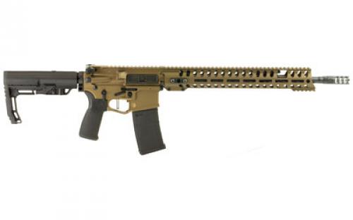 Patriot Ordnance Factory Renegade Plus, Semi-Auto Rifle, 223 Rem/556NATO, 16.5" Puritan Barrel with Mid-length Dictator, 1:8 Twist, Cerakote Burnt Bronze Finish, MFT Grip and Stock, 30Rd, MLOK Renegade Rail, 1 Mag 00910