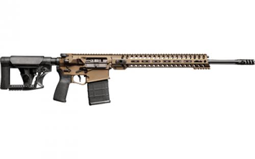 Patriot Ordnance Factory Revolution DI, Semi-automatic Rifle, 6.5 Creedmoor, 20 Deep Fluted Barrel, Cerakote Burnt Bronze Finish, Mission First Tactical Furniture, 1 Magazine, 20Rd, 14.5 MLOK Rail 01567