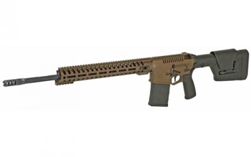 Patriot Ordnance Factory Revolution DI, Semi-automatic Rifle, 6.5 Creedmoor, 20" Deep Fluted Barrel, Cerakote Burnt Bronze Finish, Mission First Tactical Furniture, 1 Magazine, 20Rd, 14.5" MLOK Rail 01567