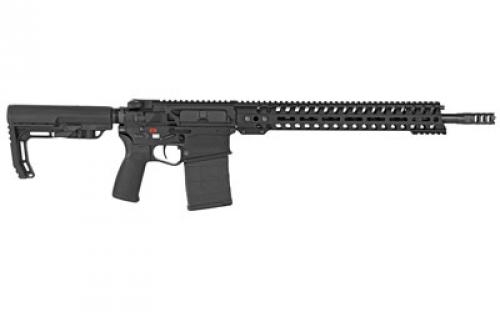 Patriot Ordnance Factory Revolution DI, Semi-automatic Rifle, 308 Win, 16.5" Deep Fluted Barrel, 1:10 Twist, Black Finish, Mission First Tactical Furniture, 14.5" M-LOK Rail, Triple Port Muzzle Brake, 4.5lb POF Drop-In Trigger, 1-20Rd PMAG 01581