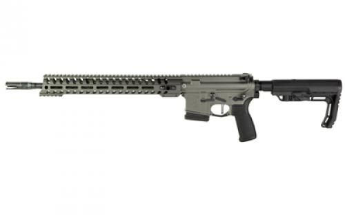 Patriot Ordnance Factory Minuteman, Semi-automatic Rifle, 556NATO, 16.5 Barrel, Cerakote Tungsten, Mid Length Low Pro DI Gas Block, California Juggernaut MAG LOK Kit, 10 Round 01649