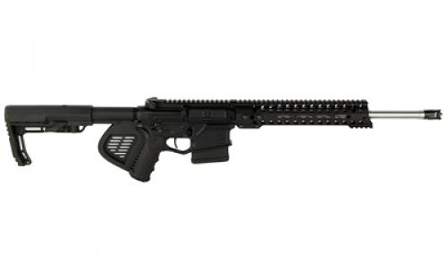 Patriot Ordnance Factory Rogue, California Compliant, Semi-automatic Rifle, 308 Winchester, 16.5" Barrel, Anodized Finish, Black, Mission First Tactical Minimalist Stock, Single Stage 4.5LB Drop In Trigger, 11" Free Floating Renegade M-LOK Rail, Micro B Muzzle Brake, 1 Magazine, 10 Rounds 01689