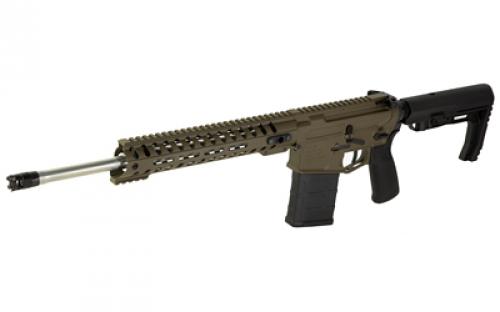 Patriot Ordnance Factory Rogue, Semi-Auto, 308 Winchester/762NATO, 16.5" Barrel, 1:8 Stainless Match-Grade Barrel, Single Port Micro-B Muzzle Brake, Patriot Brown, MFT Grip and Stock, 11" M-LOK Renegade Rail, Mil-Spec Trigger, 20 Rounds, 1 Magazine 01740