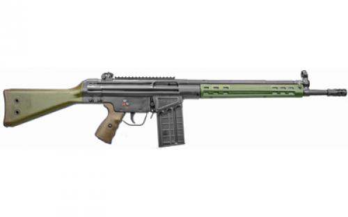 PTR Industries PTR-91 GIRK, Semi-automatic Rifle, 308 Win, 16" Barrel, Black, Green Furniture, 20Rd, Welded Scope Mount, Metal Lower, Removable 5/X24 Flash Hider, 1-20Rd Magazine PTR 113