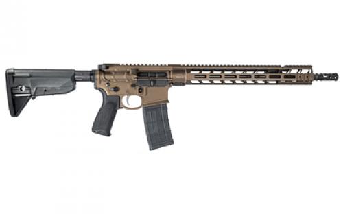 Primary Weapons Systems MK1, Mod 2, Semi-automatic Rifle, 223 Wylde/556NATO, 16.1" Barrel, Mid-length Gas System, 1:8 Twist, FSC556 Muzzle Device, Cerakote Finish, Magpul Burnt Bronze, Magpul Grip, Magpul MOE Stock, 30 Rounds, 1 Magazine 22-2M116RA1BB