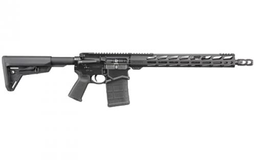 Ruger SFAR, Small-Frame Autoloading Rifle, Semi-automatic Modern Sporting Rifle, 762NATO/308 Winchester, 16.1" Threaded Barrel, 1:10" RH Twist, 5/8"-24 Thread Pattern, Type II Hard-Coat Anodized Black Finish, Magpul MOE SL Stock, Magpul MOE Grip, 15" Lite Aluminum Free-Floating Handguard with M-LOK Slots, 20 Rounds, 1 Magpul PMAG Magazine, Compatible with SR25/AR-10 Pattern, BLEM