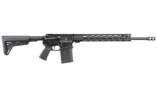 Ruger SFAR, Small-Frame Autoloading Rifle, Semi-automatic Modern Sporting Rifle, 762NATO/308 Winchester, 20" Threaded Barrel, 1:10" RH Twist, 5/8"-24 Thread Pattern, Type II Hard-Coat Anodized Black Finish, Magpul MOE SL Stock, Magpul MOE Grip, 15" Lite Aluminum Free-Floating Handguard with M-LOK Slots, 20 Rounds, 1 Magpul PMAG Magazine, Compatible with SR25/AR-10 Pattern, BLEM (D