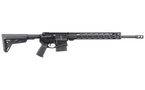 Ruger SFAR, Small-Frame Autoloading Rifle, Semi-automatic Modern Sporting Rifle, 6.5 Creedmoor, 20" Threaded Barrel, 1:8 RH Twist, 5/8"-24 Thread Pattern, Ruger 2 Port Boomer Muzzle Break, Type II Hard-Coat Anodized Finish, Black, Magpul MOE SL Stock, Magpul MOE Grip, 15" Lite Aluminum Free-Floating Handguard with M-LOK Slots, 10 Rounds, 1 Magpul PMAG Magazine, Compatible with SR2