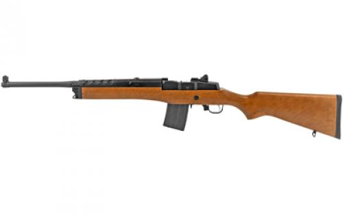 Ruger Mini-14 Ranch Rifle, Semi-Automatic Rifle, 5.56NATO/223Rem, 18.5 Barrel, Blued Finish, Alloy Steel, Hardwood Stock, Adjustable Rear & Blade Front Sight, Includes Picatinny Rail/Scope Rings/2 Mags, 20Rd 05816