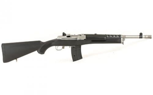 Ruger Mini Thirty, Semi-Automatic Rifle, 7.62X39, 16.1" Barrel, 1:10 Right Hand Twist, Matte Stainless Steel Finish, Black Synthetic Stock, Adjustable Rear & Blade Front Sight, Includes Picatinny Rail/Scope Rings/2 Mags, 20 Rounds 05868