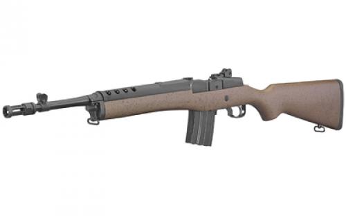 Ruger Mini-14 Tactical, Semi-automatic, 223 Remington/556NATO, 16.12" Cold Hammer Forged Barrel, 1:9 Twist, Blued Finish, Speckled Black/Brown Hardwood Stock, 2 Mags, 20Rd, Weighs 7.2lb, Ghost Ring Rear Sight & Blade Front Sight 05889