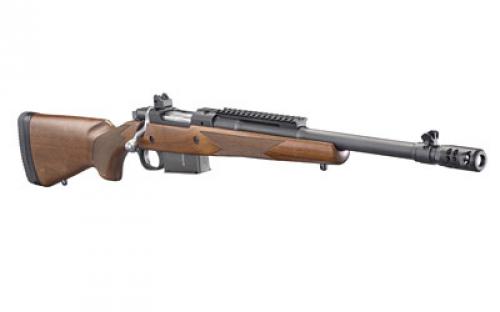 Ruger Gunsite Scout Rifle, Bolt Action Rifle, 450 BUSHMASTER, 16.1" Barrel, Matte Black Finish, Walnut Stock, Adjustable Rear Sight & Protected Blade Front Sight, 4Rd, Right Hand 06837