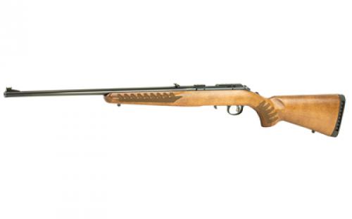 Ruger American Rimfire Wood Stock, Bolt-Action Rifle, 22 LR, 22" Barrel, Satin Blued Finish, Alloy Steel, Wood Stock, Adjustable Rear & Fiber Optic Front Sight, 10Rd 08329