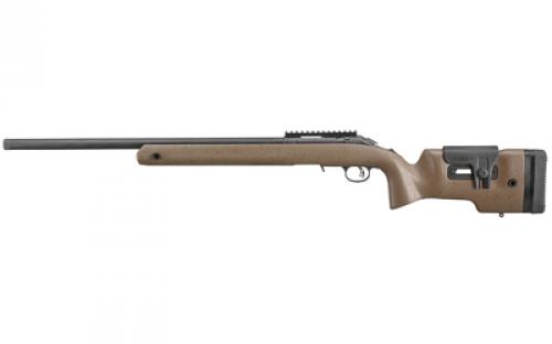 Ruger American Rimfire Long-Range Target, Bolt Action, 22LR, 22 Black Threaded Bull Barrel, 1/2X28 Threads, Speckled Black/Brown Target Stock, 10Rd 08378