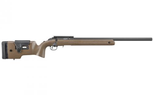 Ruger American Rimfire Long-Range Target, Bolt Action, 22LR, 22" Black Threaded Bull Barrel, 1/2X28 Threads, Speckled Black/Brown Target Stock, 10Rd 08378