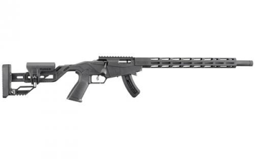 Ruger Precision Rimfire, Bolt Action Rifle, 22 LR, 18" Threaded Barrel, Black Finish, Molded One-piece Chassis, Adjustable Buttstock, 15Rd, 1 Magazine, Right Hand 08400