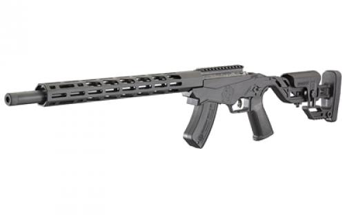 Ruger Precision Rimfire Bolt Action, 17 HMR, 18" Threaded Barrel, Black Finish, Molded One-Piece Chassis and Adjustable Buttstock, Right Hand, 1 Magazine, 15Rd 08402