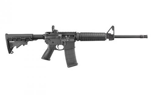 Ruger AR-556, Semi-automatic Rifle, 223 Rem/5.56NATO, 16.1 Threaded Barrel, 1/2x28 Thread Pitch, Anodized Finish, Black Collapsible Stock, Adjustable Flip-Up Rear Sight, Adjustable Post Front Sight, 30 Rounds, 1 Magazine 08500