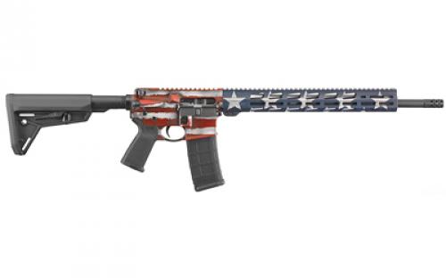 Ruger AR-556 MPR, Semi-automatic, 223 Remington/556NATO, 18" Cold Hammer Forged Barrel, 1:8 Twist, American Flag Cerakote Finish, Adjustable Stock, 1 Mag, 30Rd, MLOK Handguard, Weighs 6.8lb 08538