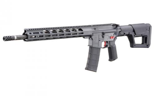 Ruger AR-556, Multi-Purpose Rifle, Semi-automatic Rifle, AR15, 223 Wylde, 18" Proof Carbon Fiber Barrel, Ruger Radial Port Muzzle Brake, Rifle Length Gas System, Cerakote Finish, Gray, Magpul PRS Lite Stock, Magpul MOE-K2 Grip, 15" M-LOK Free Floated Aluminum Handguard, Ruger Elite 452 Two Stage Trigger, 30 Rounds, 1 Magazine 8548