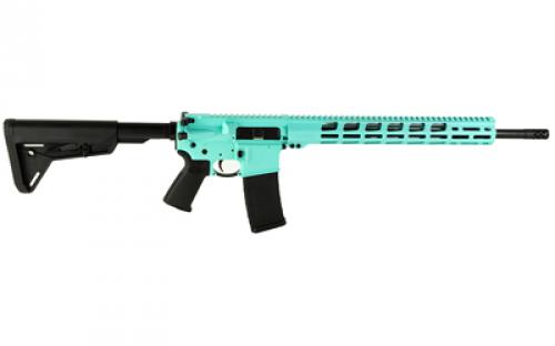 Ruger AR-556, Multi-Purpose Rifle, TALO, Semi-automatic Rifle, 223 Remington/5.56NATO, 18" Barrel, Cerakote Finish, Turquoise, Rifle Length Gas System, MOE SL Collapsible Stock, Magpul MOE Grip, 15" Free Floated M-LOK Aluminum Handguard, 30 Rounds, 1 Magazine 8551