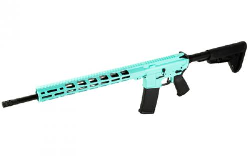 Ruger AR-556, Multi-Purpose Rifle, TALO, Semi-automatic Rifle, 223 Remington/5.56NATO, 18" Barrel, Cerakote Finish, Turquoise, Rifle Length Gas System, MOE SL Collapsible Stock, Magpul MOE Grip, 15" Free Floated M-LOK Aluminum Handguard, 30 Rounds, 1 Magazine 8551