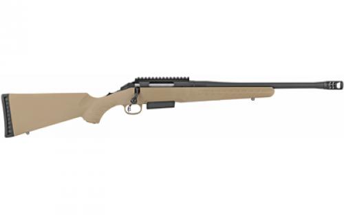 Ruger American Ranch, Bolt Action Rifle, 450 BUSHMASTER, 16.1" Threaded Barrel, 1:16 Right Hand Twist, Matte Black Finish, Alloy Steel, Flat Dark Earth Synthetic Stock, 3 Rounds 16950