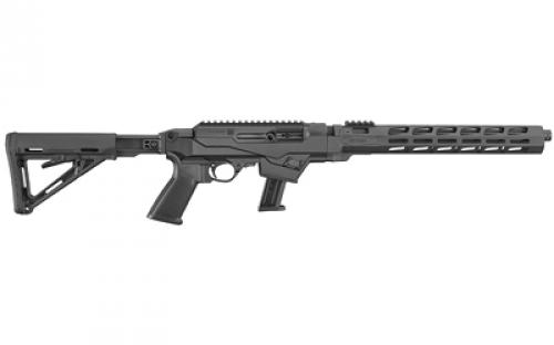 Ruger PC Carbine, Semi-automatic Rifle, 9MM, 16.12 Cold Hammer Forged Barrel, Threaded and Fluted, 1/2X28 Threads, Black Anodized Finish, Black Synthetic Stock, 1 Mag, 17Rd, MLOK Handguard, Weighs 7.3lbs 19122