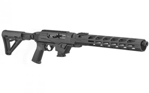 Ruger PC Carbine, Semi-automatic Rifle, 9MM, 16.12" Cold Hammer Forged Barrel, Threaded and Fluted, 1/2X28 Threads, Black Anodized Finish, Black Synthetic Stock, 1 Mag, 10Rd, MLOK Handguard, Weighs 7.3lbs 19124