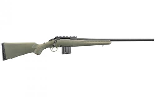 Ruger American Predator Rifle, Bolt-Action, 6.5 Grendel, 22 Threaded Barrel, Matte Black Finish, Green Composite Stock, Scope Base, 10Rd AR Style Magazine 26922