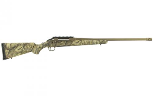 Ruger American Bolt-Action, 30-06 Springfield, 22" Threaded Barrel w/Muzzle Brake, Cerakote Bronze Finish, Go Wild Camo Synthetic Stock, Scope Base, 4Rd Rotary Magazine 26927