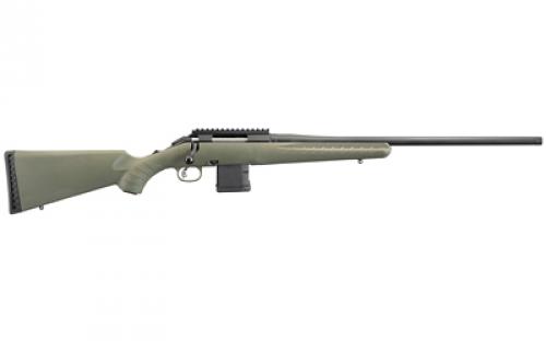 Ruger American Predator Rifle, Bolt-Action, 223 Rem, 22 Threaded Barrel, Matte Black Finish, Green Composite Stock, Scope Base, 10Rd AR Style Magazine 26944