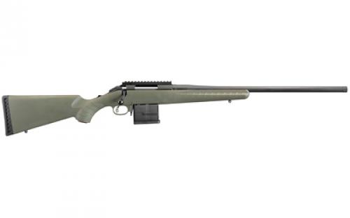 Ruger American Predator Rifle, Bolt-Action, 204 Ruger, 22 Threaded Barrel, Matte Black Finish, Green Composite Stock, Scope Base, 10Rd AI Style Magazine 26971