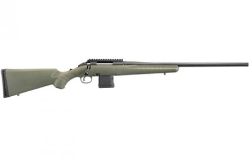 Ruger American Predator Rifle, Bolt-Action, 6.5 Creedmoor, 22 Threaded Barrel, Matte Black Finish, Green Composite Stock, Scope Base, 3Rd AI Style Magazine, BLEM (Damaged Case) 26973